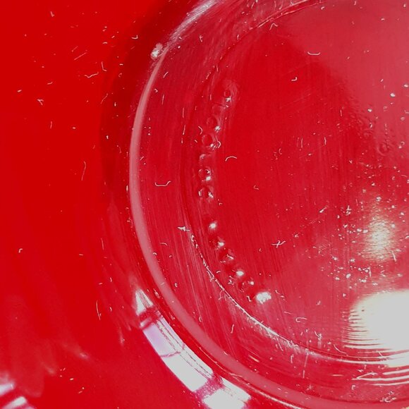 Arcoroc Classique 2 Cups & Saucers Ruby Red Glass Discontinued Replacement Retro - Picture 5 of 5